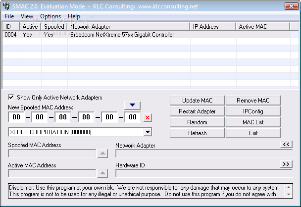 SMAC MAC Address Changer Descargar Herramientas de IP